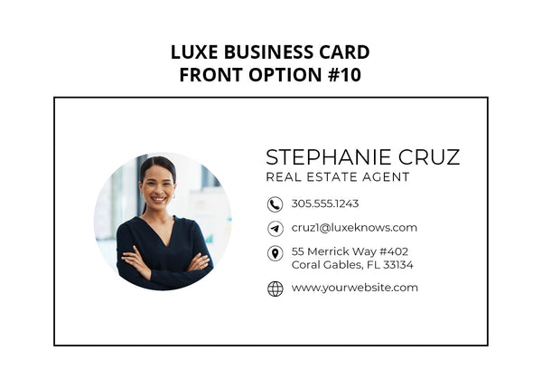 Luxe Properties Business Cards: 16pt Economy