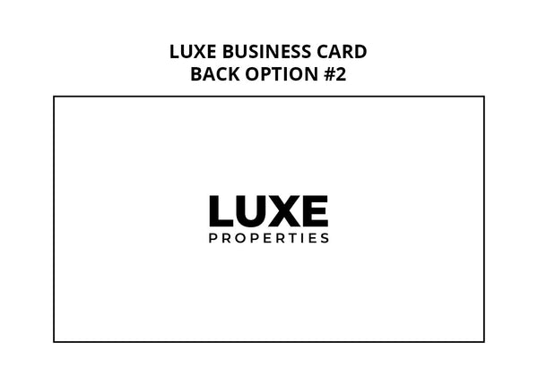 Luxe Properties Business Cards: 16pt Silk Laminated with Spot UV