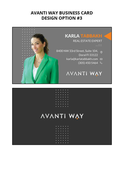 Avanti Way Business Cards: 16pt Silk Laminated