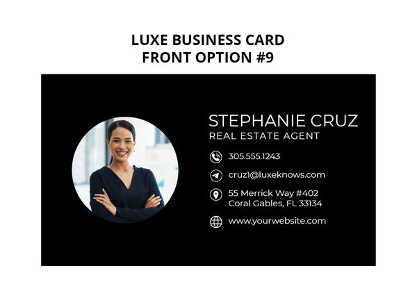 Luxe Properties Business Cards: 32pt Painted Edge