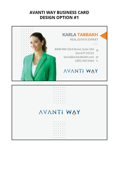 Avanti Way Business Cards: 16pt Matte or UV