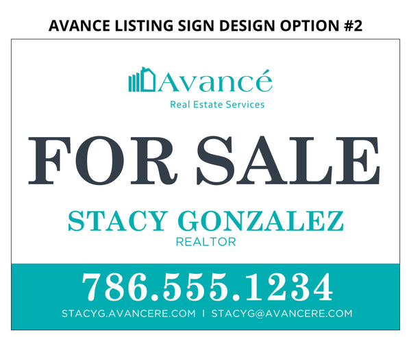 Avance Real Estate Listing Signs: Thick 3mm Aluminum Boards