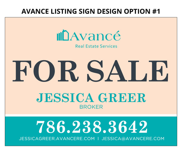 Avance Real Estate Listing Signs: Thick 3mm Aluminum Boards
