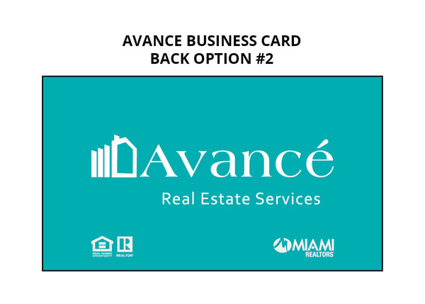 Avance Real Estate Business Cards