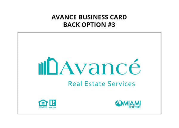 Avance Real Estate Business Cards