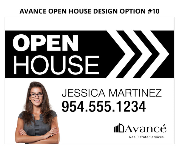 Avance Real Estate Open House Signs: Coroplast - As low as $15 each*
