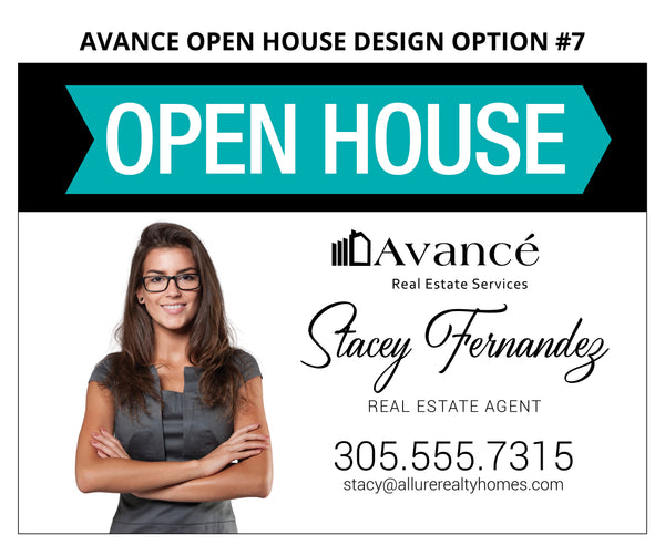 Avance Real Estate Open House Signs: Coroplast - As low as $15 each*