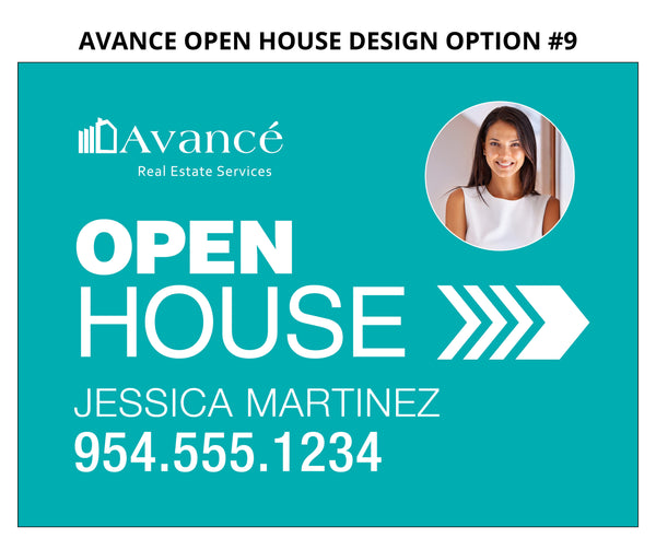 Avance Real Estate Open House Signs: Coroplast - As low as $15 each*