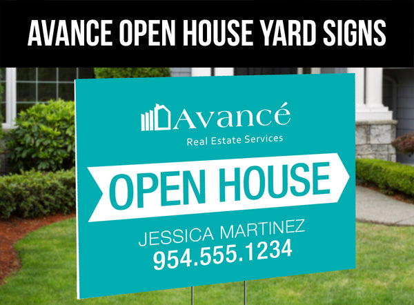Avance Real Estate Open House Signs: Coroplast - As low as $15 each*