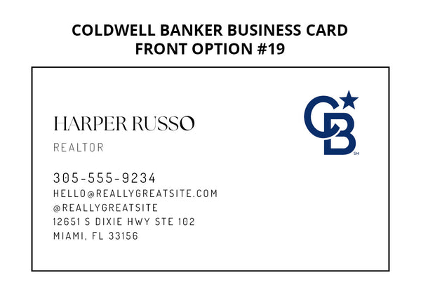 Coldwell Banker Business Cards: 16pt Economy