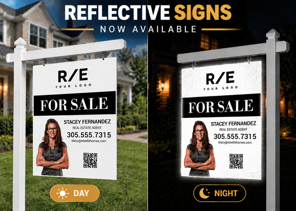 Reflective Real Estate Listing Signs: Thick 3mm Alumicore Boards