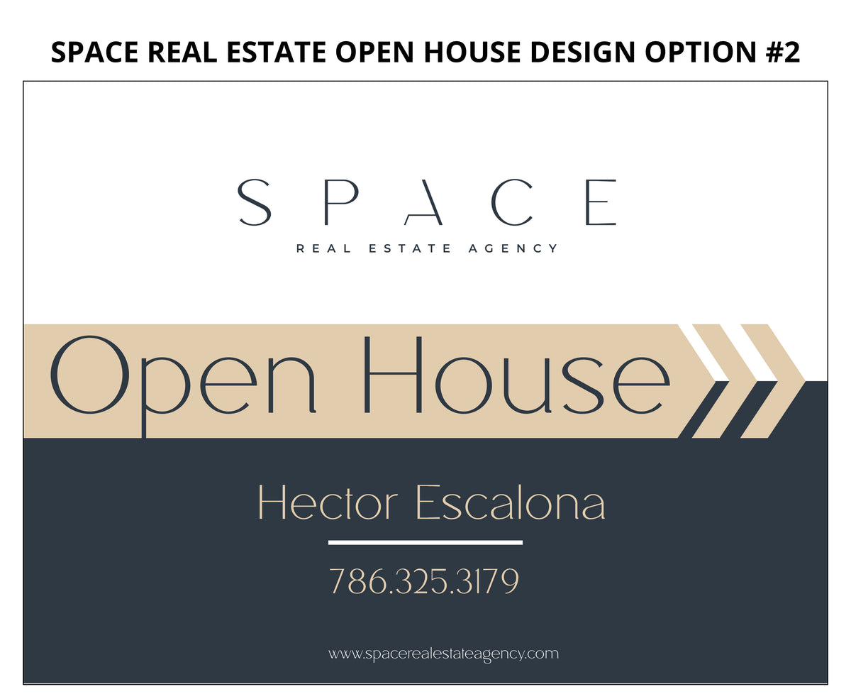 Space Real Estate Open House Signs Coroplast – Realtor Printing