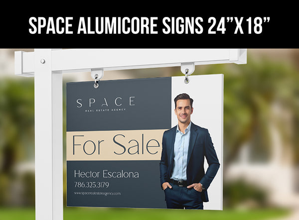 Space Real Estate Listing Signs: Thick 3mm Aluminum Boards