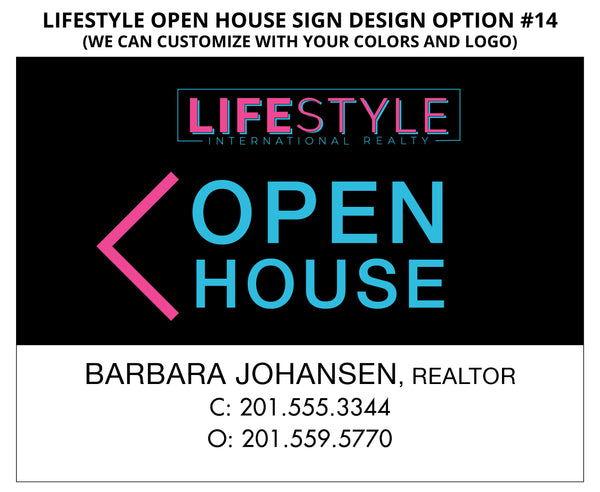 Lifestyle NJ Open House Signs: Coroplast - As low as $12 each*