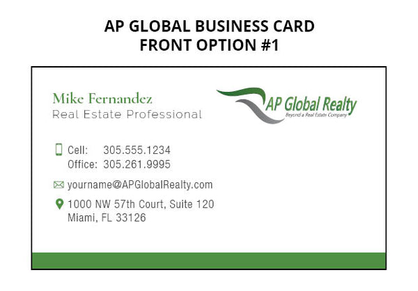 AP Global Business Cards: 16pt Economy