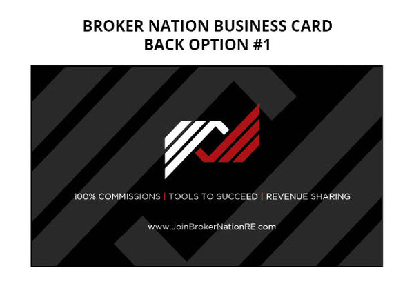Broker Nation Business Cards: 16pt Silk Laminated with Spot UV