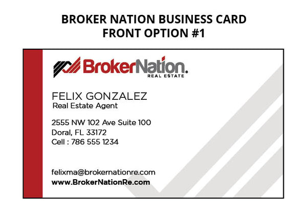 Broker Nation Business Cards: 16pt Silk Laminated with Spot UV