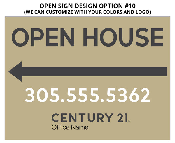 Century 21 Open House Signs: Coroplast - As low as $12 each*