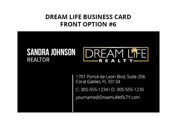 Dreamlife Business Cards: 16pt Economy