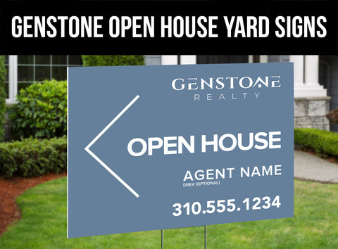 Genstone Realty Open House Signs: Coroplast - As low as $10 each*