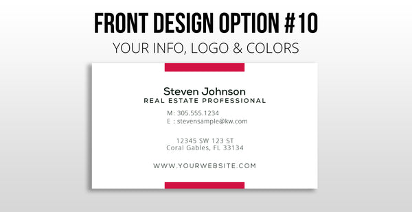 Keller Williams Business Cards: Painted Edge Cards - Thick 32 pt