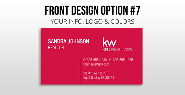 Keller Williams Business Cards: Painted Edge Cards - Thick 32 pt