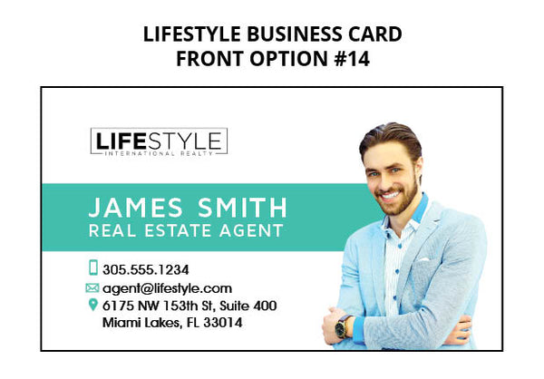 Lifestyle Realty Business Cards: 16pt Silk Laminated with Spot UV