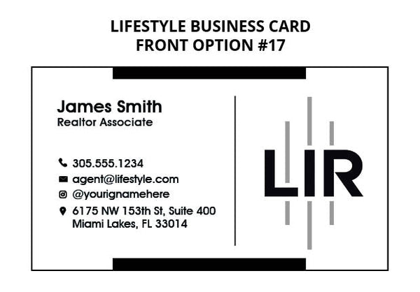 Lifestyle Realty NJ Business Cards: 16pt Economy