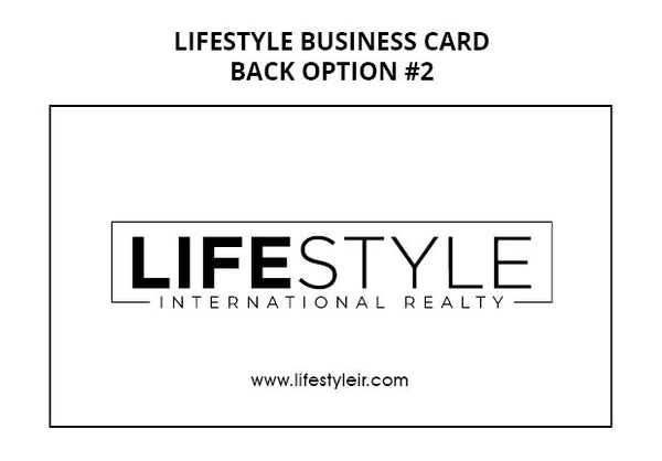 Lifestyle Realty Business Cards: 16pt Silk Laminated