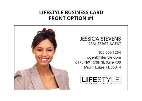 Lifestyle Realty Business Cards: 16pt Silk Laminated