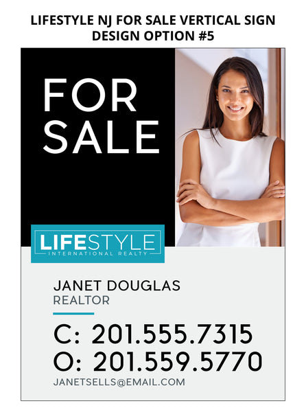 Lifestyle NJ 24"X18" Real Estate Signs: Aluminum Boards - As low as $45 each