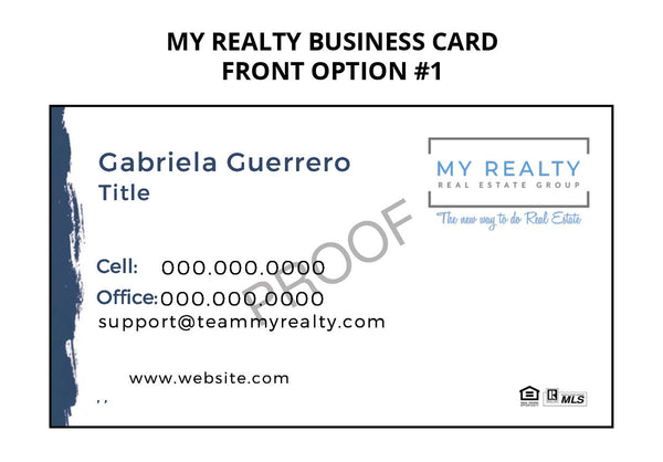 My Realty Business Cards: 16pt Matte