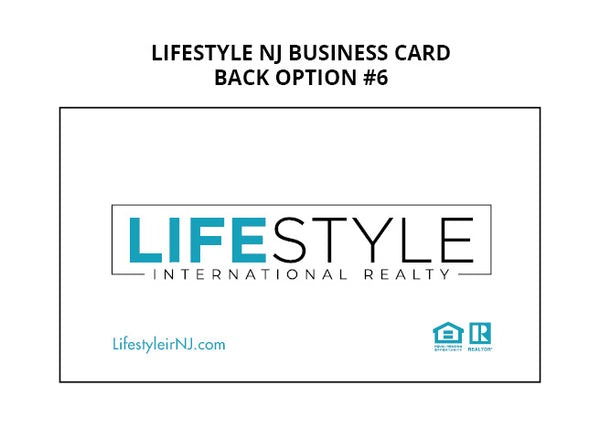 Lifestyle Realty NJ Business Cards: 16pt Economy