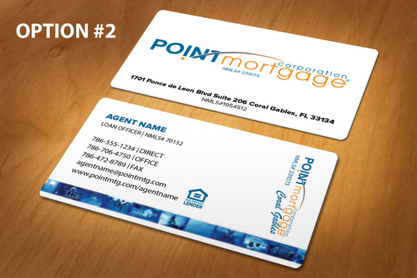 Point Mortgage Business Cards: 16pt Silk Laminated