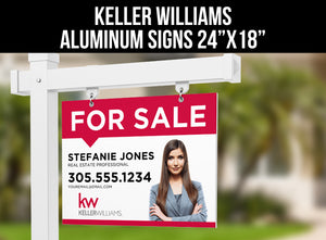 Keller Williams 24"X18" Real Estate Signs: Aluminum Boards - As low as $45 each