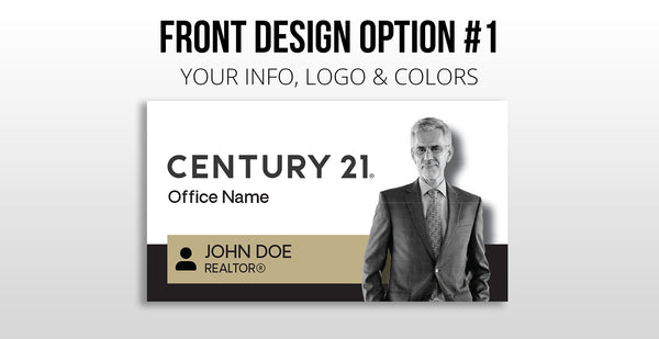 Century 21 Business Cards: Painted Edge Cards - Thick 32 pt