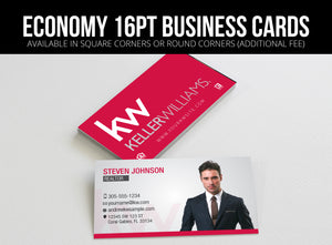 Keller Williams Business Cards: 16pt Economy