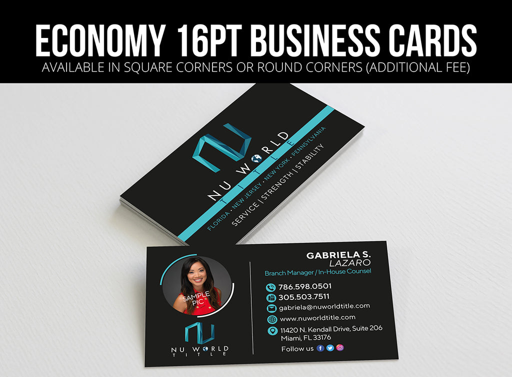 New - 16pt Silk Laminated Business Cards Printing in Miami