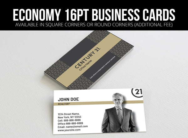Century 21 Business Cards: 16pt Economy