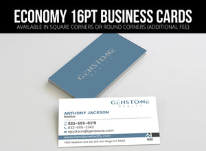 Genstone Business Cards: 16pt Matte