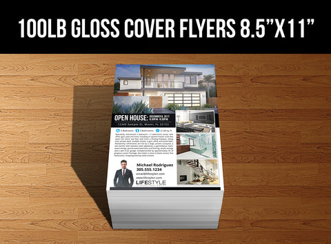 Flyers - 8.5" X 11" Gloss Cover (like a thin postcard) Full Color 2-Sided