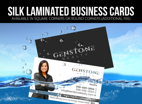 Genstone Business Cards: 16pt Silk Laminated
