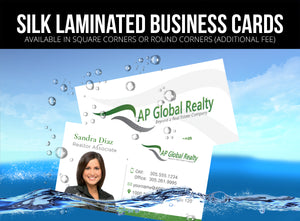 AP Global Business Cards: 16pt Silk Laminated