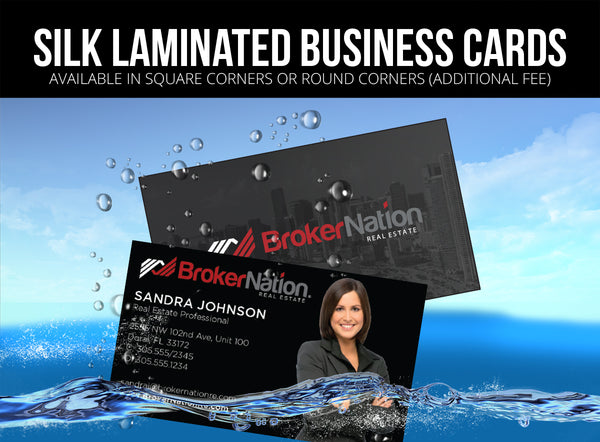 Broker Nation Business Cards: 16pt Silk Laminated